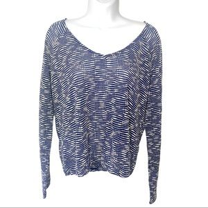 NWT Sanctuary Blue White Blouse Edgy Top